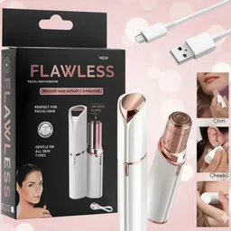 Online mega mart Women’s USB Flawless Facial Hair Remover – Painless & Gentle Cordless Epilator-picture-11