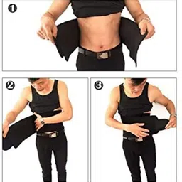 semq Support Belt (Waist & Back Support) - For Men & Women Abdominal Belt (Black) Back / Lumbar Support image 2