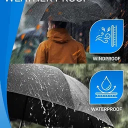 dondaimpex Manual Open and Close Windproof Large for Man,Women, Kids Umbrella Umbrella image 2