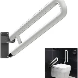 rehamo Grabsy AWMFU-600 Nylon & Stainless Steel Material Wall-Mounted Flip Up Grab Bar Shower Grab Bar-picture-18