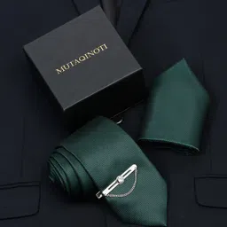 MUTAQINOTI Men Checkered Silk Necktie Accessory Gift Set-image-44