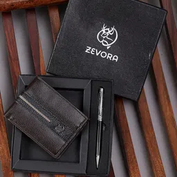 ZEVORA Men Pen & Wallet Leather Accessory Gift Set-picture-20