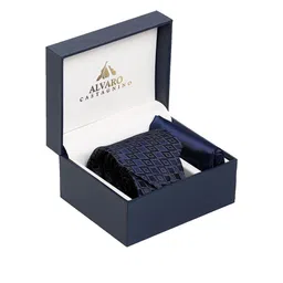 Alvaro Castagnino Men Blue Microfiber Accessory Gift Set image 1