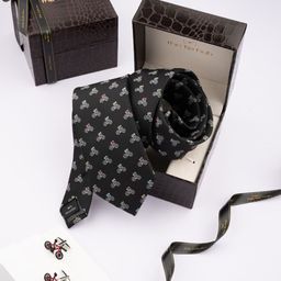 The Tie Hub Men Printed Necktie With Cufflinks Accessory Gift Set-picture-42