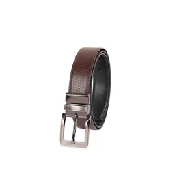 ZEVORA Set Of 2 Textured Leather Formal Belt image 5