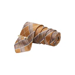 LOUIS STITCH Men Checked Silk Accessory Gift Set image 4