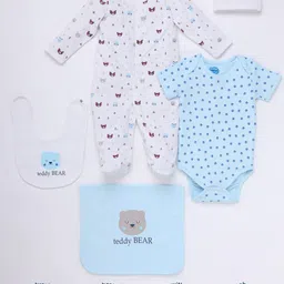 Nauti Nati Infants 5-Pcs Pure Cotton Baby Apparel Gift Set image 3