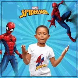 zwinko Paint Your T-Shirt Spiderman Theme DIY Kit with Free Size for 5-12 Years Kids-picture-17