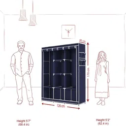 inside style Carbon Steel Collapsible Wardrobe image 2