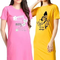 livax cotty Pack of 2 Women Nightshirts-picture-10