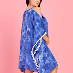Curvy Love Plus Size Tie & Died Kaftan Nightdress image 5