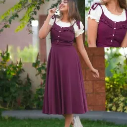 aashish Women Purple Dungaree-picture-20