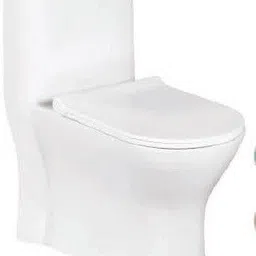 solano Premium Quality Western Toilet/Water Closet/Commode With Soft Close Toilet Seat S/1003 "S" Trap 225MM (9 inch) One Piece Western Commode image 2