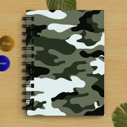 di-kraft Army print Handicraft Diary A5 Diary Unruled 160 Pages image 1