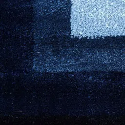 saral home Blue Geometric Cotton 6 ft x 9 ft Machine Made Carpet image 5