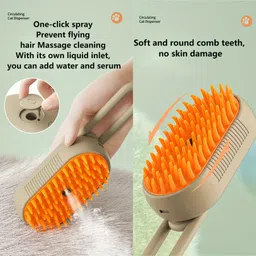 pet guard Dog Steam Brush, Cat and Dog Comb with Steam, Pet Grooming Brush Electronic Comb for Dog & Cat image 5