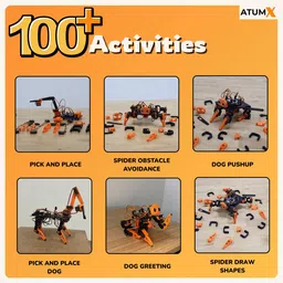 atumx TriX - Robotic Dog Kit | DIY STEM kit | 3 in 1 robotics Kit | Robotics Educational Electronic Hobby Kit image 2