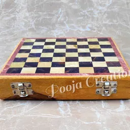 pooja creation Marble handicrafts Playing Chess Board Games 10 inch / 25 cm Chess Board image 2