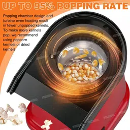 esta Popcorn Machine Mini Hot Popcorn Machine Oil-Free Portable Snack Maker with Automatic Operation 300 L Popcorn Maker image 4