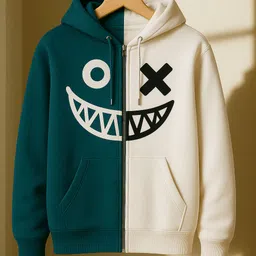 Men Full Sleeve Color Block Hooded Sweatshirt-image-91