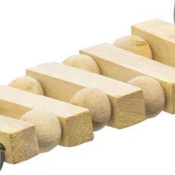 petzoo Natural Wooden Swing Perch Resting Toy for Bird Cage For Parrots Wooden Chew Toy, Training Aid, Perch For Bird image 3