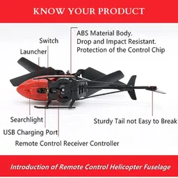 loftnsoft Flying Helicopter with Remote Control Remote Helicopter Toy for Kids image 4