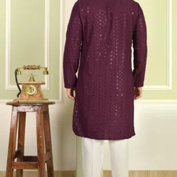tb mania Men Viscose Rayon Kurta Pyjama Set image 3