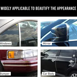 lakshmina enterprises Side Beading Roll Car Exterior Decorating & Styling Strips 12MM 3 Meter Car Beading Roll For Grill and Garnish Cover, Window, Door, Bumper, Trunk, Hood image 2