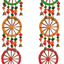 WALL Hanging Aluminium, Cotton, Jute, Polyresin, Silk Windchime-image-54