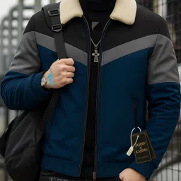 jammy & kammo Men Colorblock Bomber Jacket-picture-24