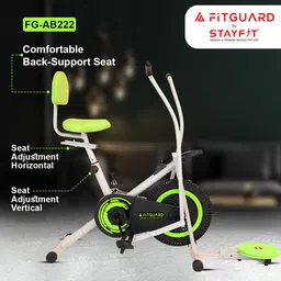fitguard FG-AB 222 By STAYFIT Home Use Dual Fitness Bike Moving Handle Backrest Twister Indoor Cycles Exercise Bike image 5