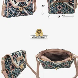 magnifique Maroon Women Sling Bag Maroon Stylish Women Sling Bag - Regular Size PU image 2