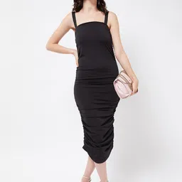 color capital Women Bodycon Black Midi/Calf Length Dress-picture-41