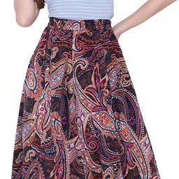 manat diva Women Printed A-line Multicolor Skirt image 4