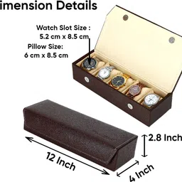 hard craft Storage Organizer For Men & Women Hand Crafted in High Quality Leather Watch Box image 4