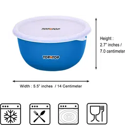 topmtop Stainless Steel Serving Bowl Microwave Safe Bowl, Storage Bowl, image 2