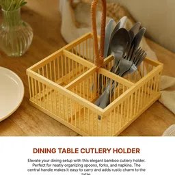 habereindia Spoon Organiser For Kitchen,Kitchen Utensils Stand & Spoon Holder For Dining Table (L20 X W20 X H27 Cm) image 5