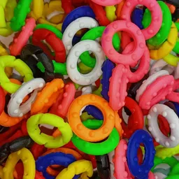 kailash Pigeon Multicolour Rubber Foot Ring 80 Pcs Bird Shoulder Guard image 3