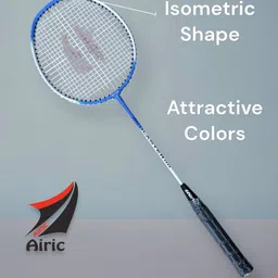 airic Isometric Blaster Staunch with 3 Feather Shuttles and Cover Badminton Kit image 2