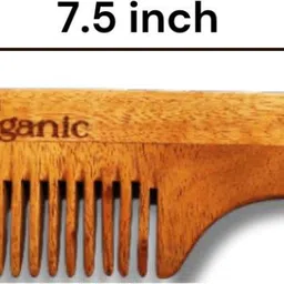 be organic Oil Treated Kacchi Neem Handle Comb image 2
