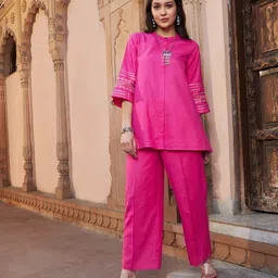 shae by sassafras Women Polyester Kurti Pant Set image 1