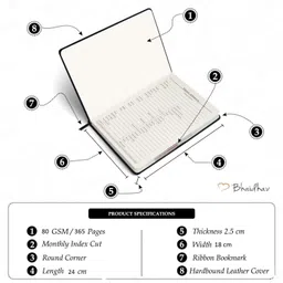 excel PU Leather Finish Hard Bound Executive Diary Planner Sunday Full page Regular Diary 2026 with Pen Holder Ruled (Cover Design may be Different) 365 Pages image 5