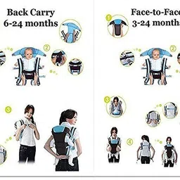 cutexo High Quality Baby Carrier 4 in1/Carry Bag/Cuddler Kids Facing In&Out Position Baby Carrier image 3