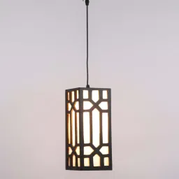 foziq Alpana Brown Wood Hanging Light image 3