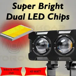 anaisha LED Fog Lights ,White and Amber Projector Light for all bikes (pack of 2) Fog Lamp Motorbike LED (12 V, 40 W) image 5