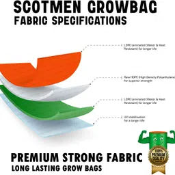 scotmen UV Stabilized Terrace gardening 12x12 Pack of 5 and 15x15 set of 3 Grow Bag image 4