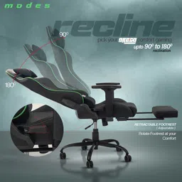 drogo Multi-Purpose Ergonomic Gaming Chair with Head & Lumbar Pillow, Adjustable seat Gaming Chair image 3