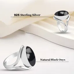 meadows Rings For Women Sterling Silver Onyx Ring image 3