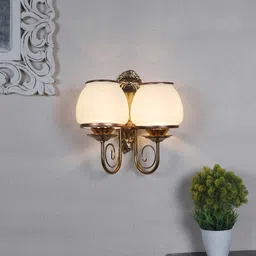 Luxiris Gold Iron Wall Light | E27 holder | without Bulb | Eliante by Jainsons Lights image 1