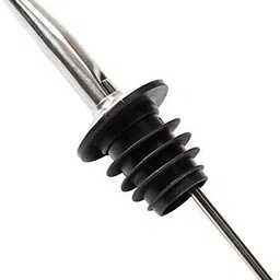 syga 3 Pcs Olive Oil Liquor Wine Free Flow Pourer Dispenser With Cap Stainless Steel Bottle Stopper image 2